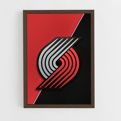 ap-portland trail blazers-5 cadre Bois foncé