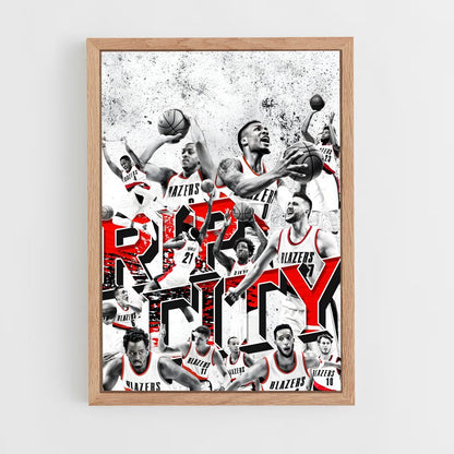 ap-portland trail blazers-8 cadre Bois clair