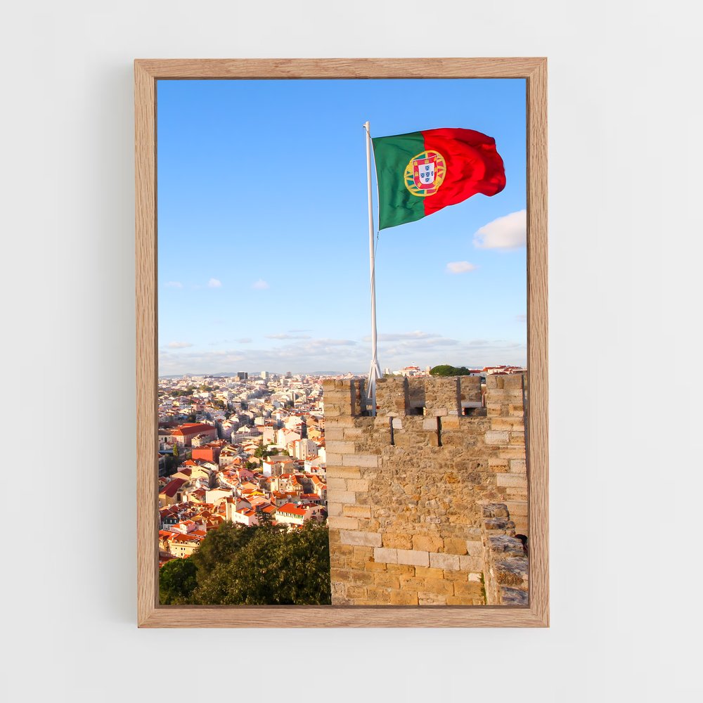 ap-portugal flag-3 cadre Bois clair