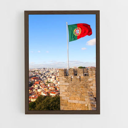 ap-portugal flag-3 cadre Bois foncé