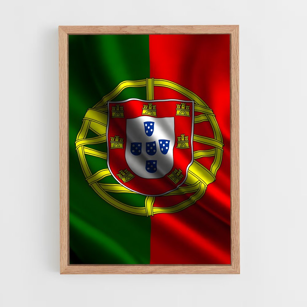 ap-portugal flag-4 cadre Bois clair