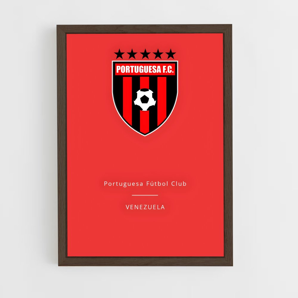 ap-portuguesa football club venezuela-1 cadre Bois foncé