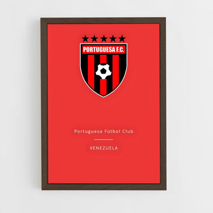 ap-portuguesa football club venezuela-1 cadre Bois foncé