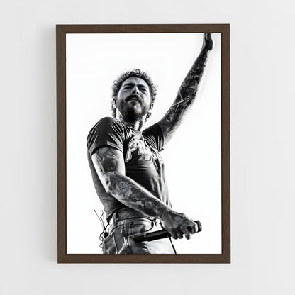 ap-post malone-10 cadre Bois foncé