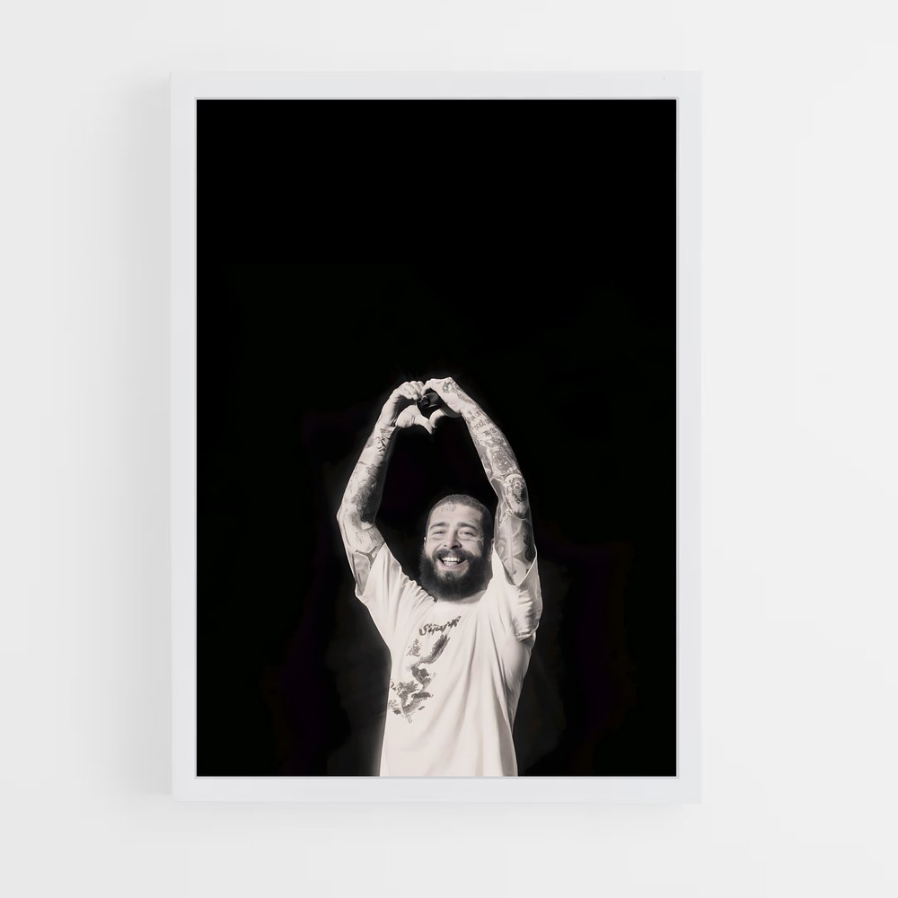 ap-post malone-5 cadre Blanc