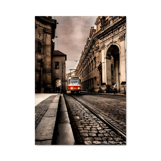 Poster Tram Rouge de Prague