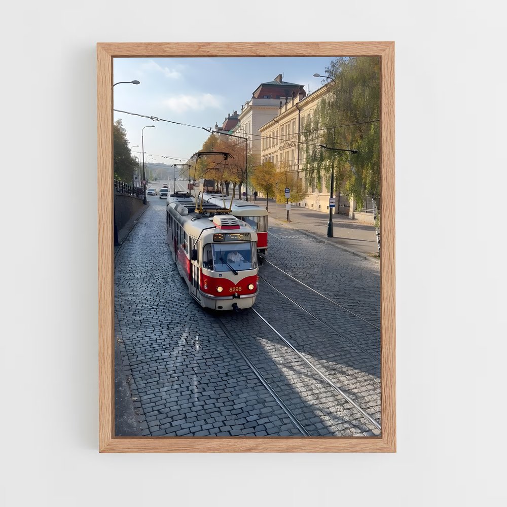 ap-prague tram-2 cadre Bois clair