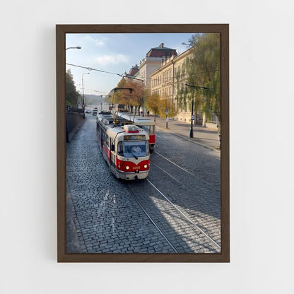 ap-prague tram-2 cadre Bois foncé
