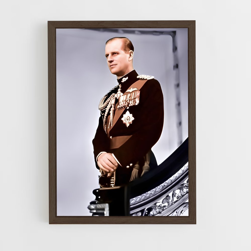 ap-prince philip duke of edinburgh-3 cadre Bois foncé