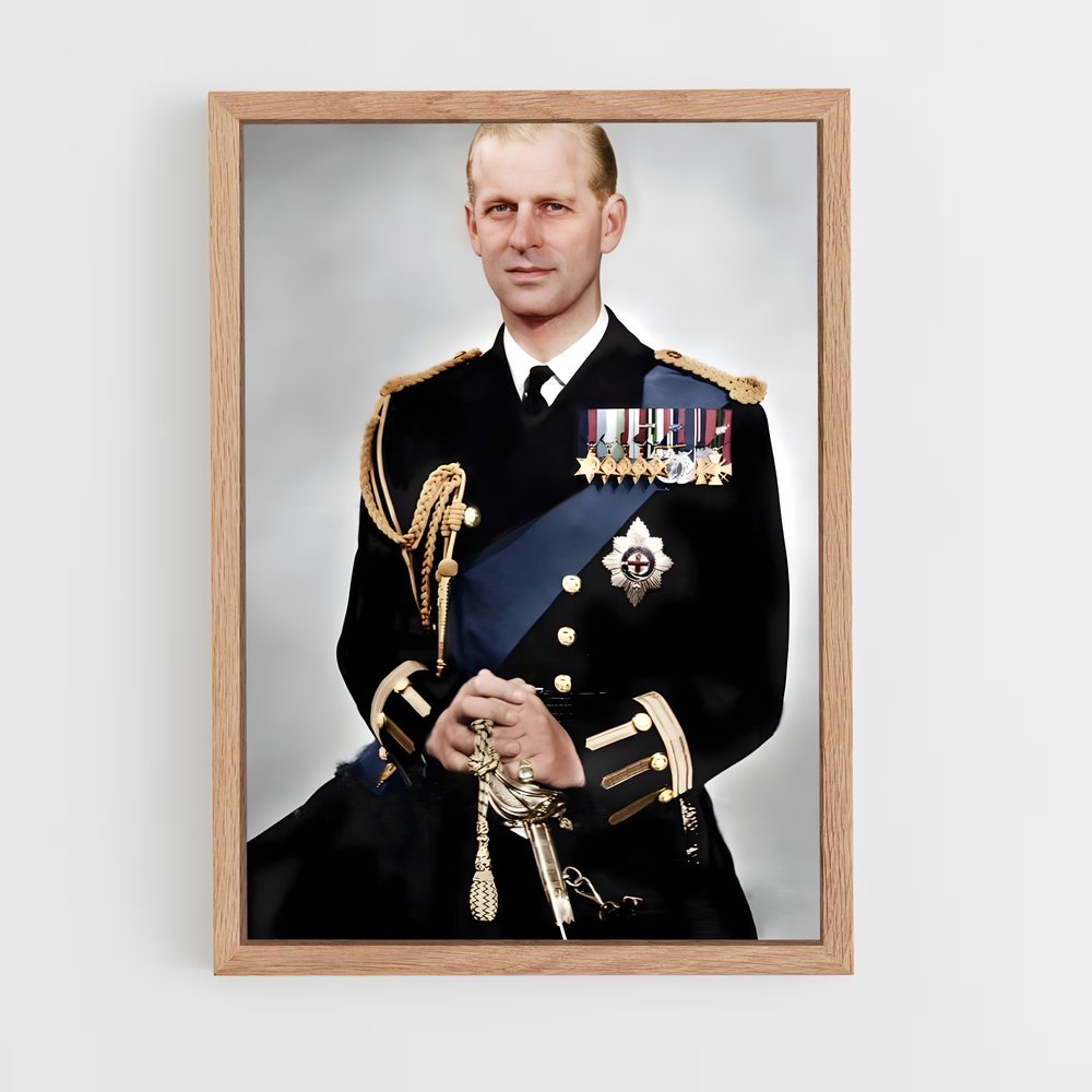 ap-prince philip duke of edinburgh-7 cadre Bois clair