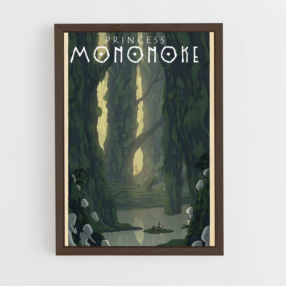 ap-princess mononoke-6 cadre Bois foncé