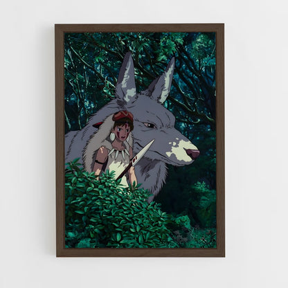 ap-princess mononoke-9 cadre Bois foncé