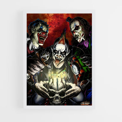ap-psycho clown-3 cadre Blanc
