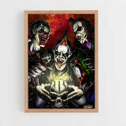 ap-psycho clown-3 cadre Bois clair