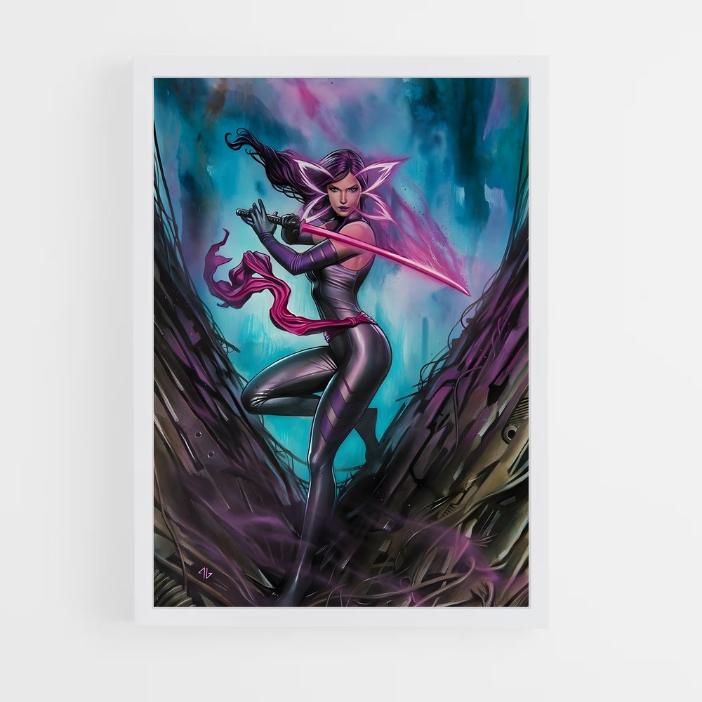 ap-psylocke x-men-1 cadre Blanc