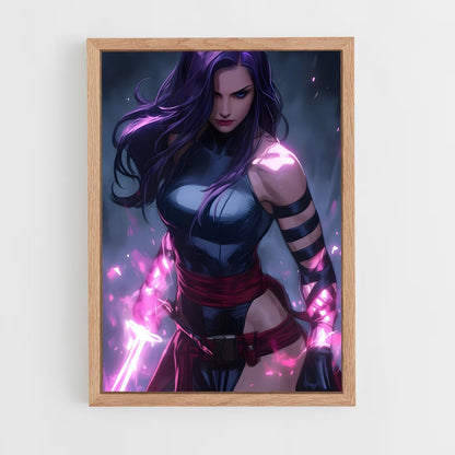 ap-psylocke x-men-2 cadre Bois clair