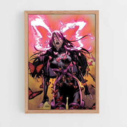 ap-psylocke x-men-3 cadre Bois clair
