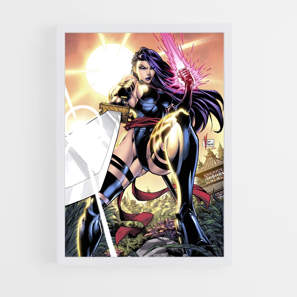 ap-psylocke x-men-9 cadre Blanc