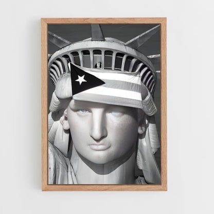 ap-puerto rico flag-1 cadre Bois clair