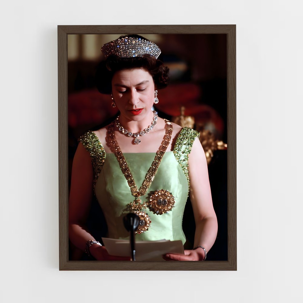 ap-queen elizabeth ii-8 cadre Bois foncé