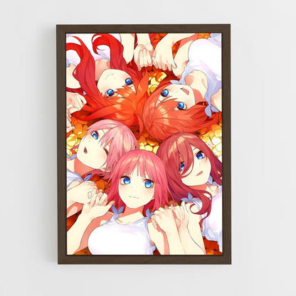 ap-quintessential quintuplets-10 cadre Bois foncé