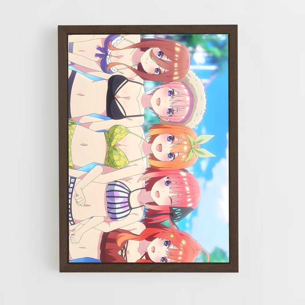 ap-quintessential quintuplets-2 cadre Bois foncé