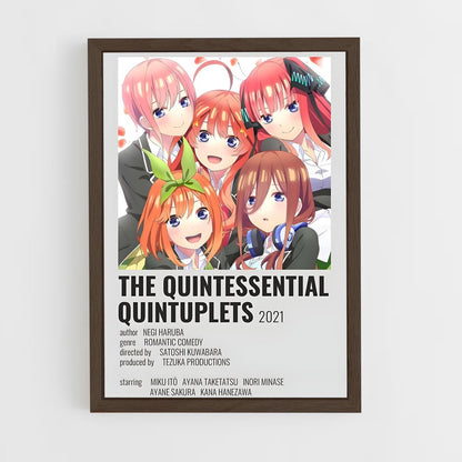ap-quintessential quintuplets-8 cadre Bois foncé