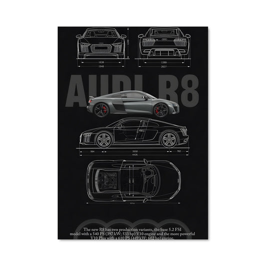 Poster R8 Blueprint
