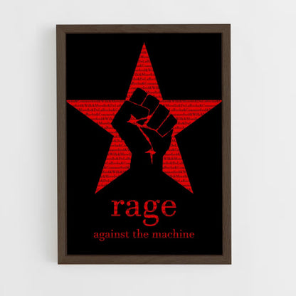 ap-rage against the machine-4 cadre Bois foncé