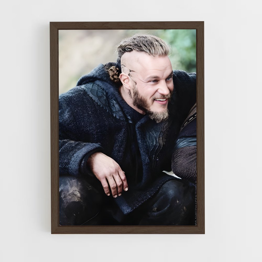 ap-ragnar lothbrok-10 cadre Bois foncé