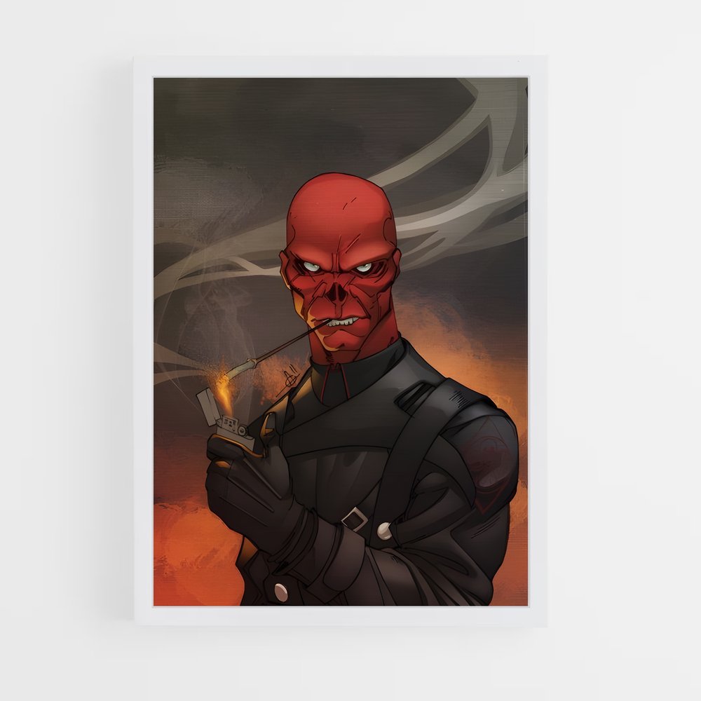 ap-red skull-3 cadre Blanc