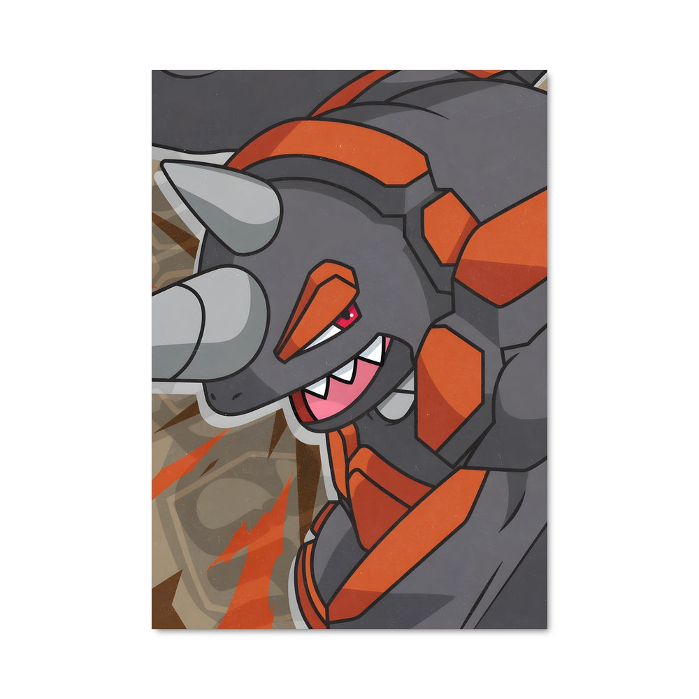 Poster Rhyperior Rouge et Noir