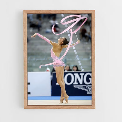 ap-ribbon rhythmic gymnastics-4 cadre Bois clair
