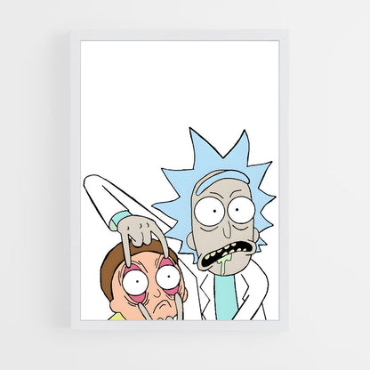 ap-rick and morty-3 cadre Blanc