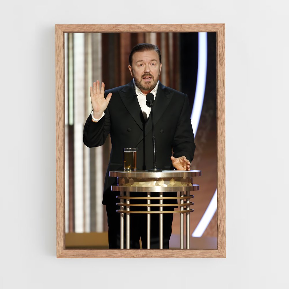 ap-ricky gervais-2 cadre Bois clair