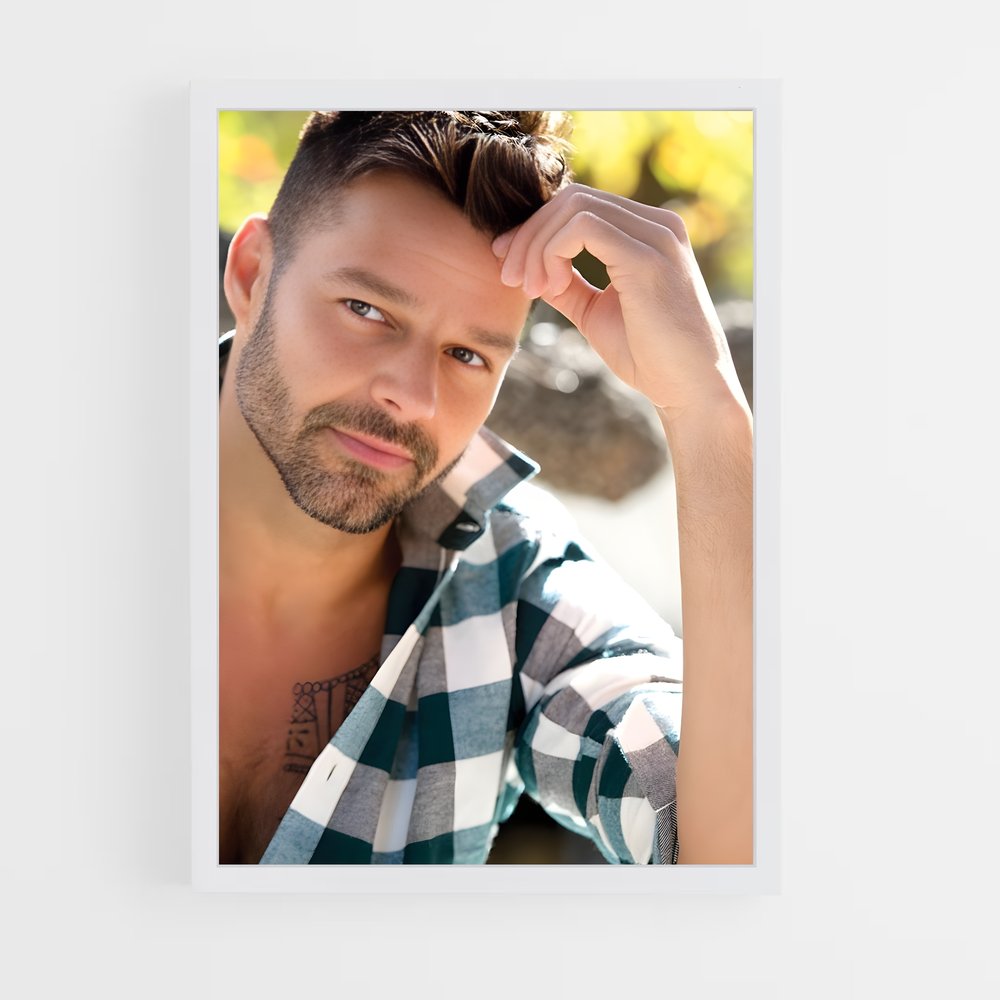 ap-ricky martin-4 cadre Blanc