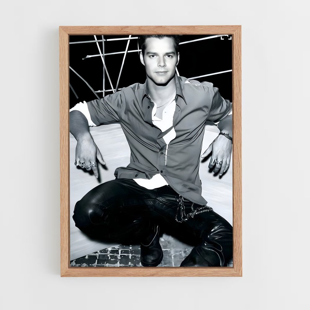 ap-ricky martin-8 cadre Bois clair