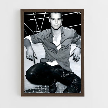 ap-ricky martin-8 cadre Bois foncé