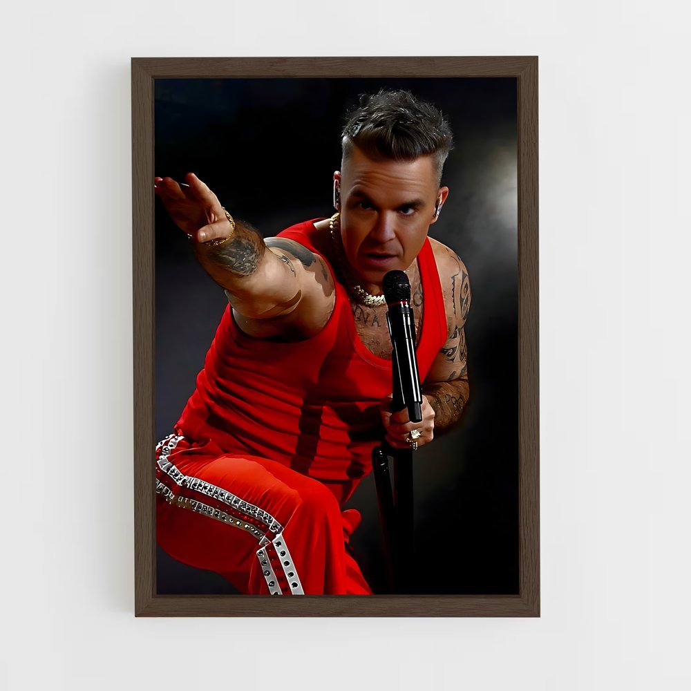 ap-robbie williams-2 cadre Bois foncé