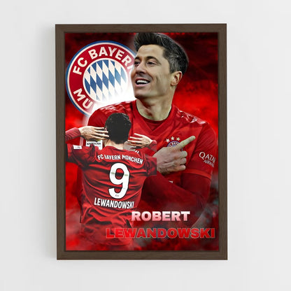 ap-robert lewandowski-4 cadre Bois foncé