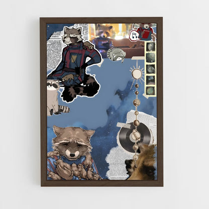 ap-rocket raccoon-7 cadre Bois foncé