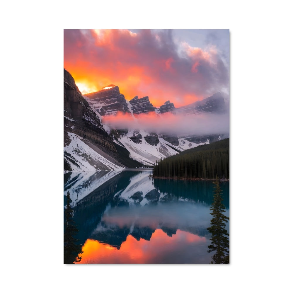 Poster Aube sur le Lac