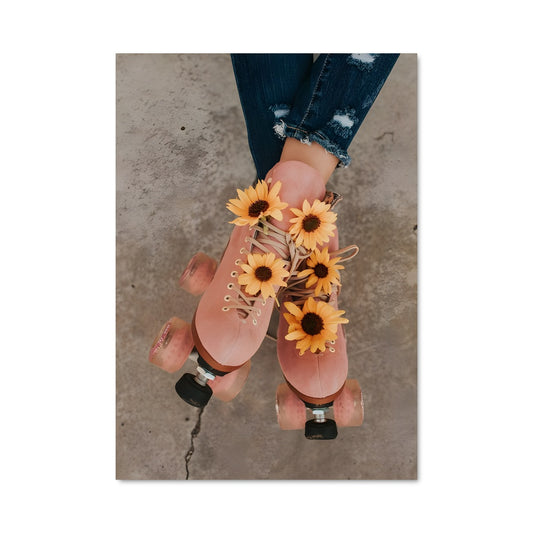 Poster Patinage en Fleurs