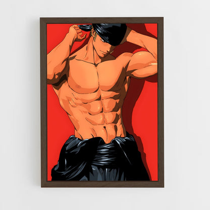 ap-roronoa zoro-13 cadre Bois foncé