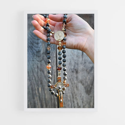 ap-rosary-8 cadre Blanc