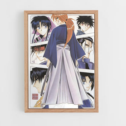 ap-rurouni kenshin-4 cadre Bois clair