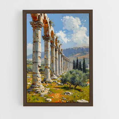 ap-sabratha roman ruins-1 cadre Bois foncé