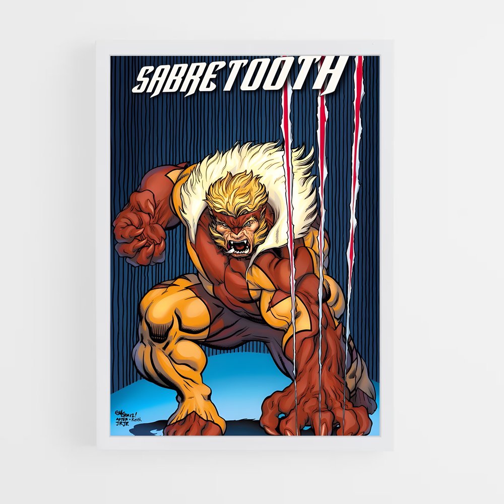 ap-sabretooth x-men-10 cadre Blanc
