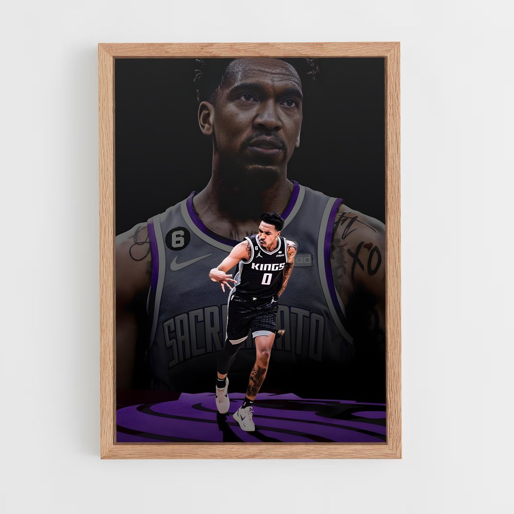 ap-sacramento kings-11 cadre Bois clair