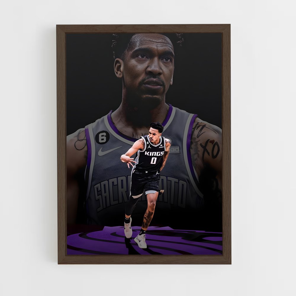 ap-sacramento kings-11 cadre Bois foncé